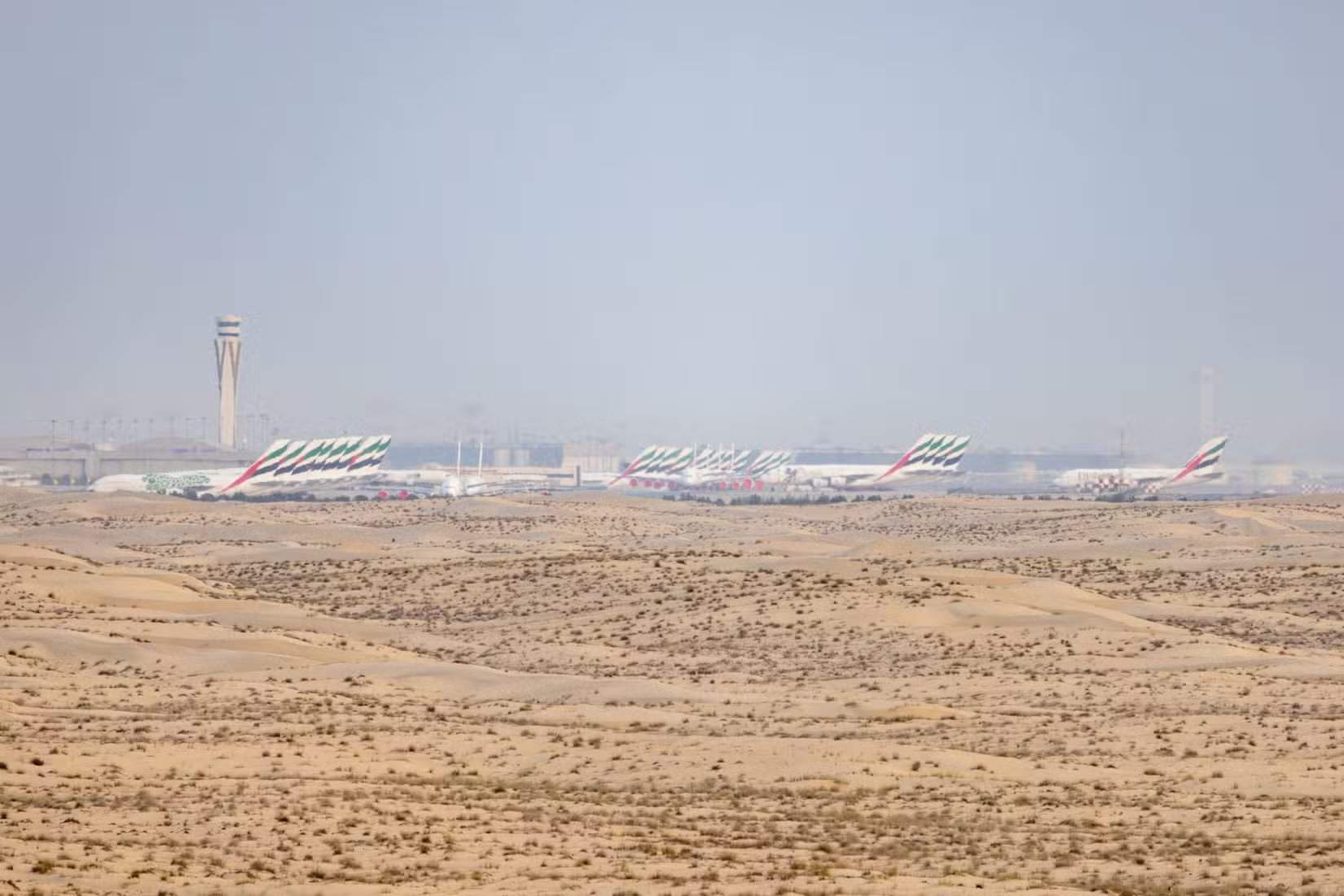 Emirates A380 at Dubai World Central