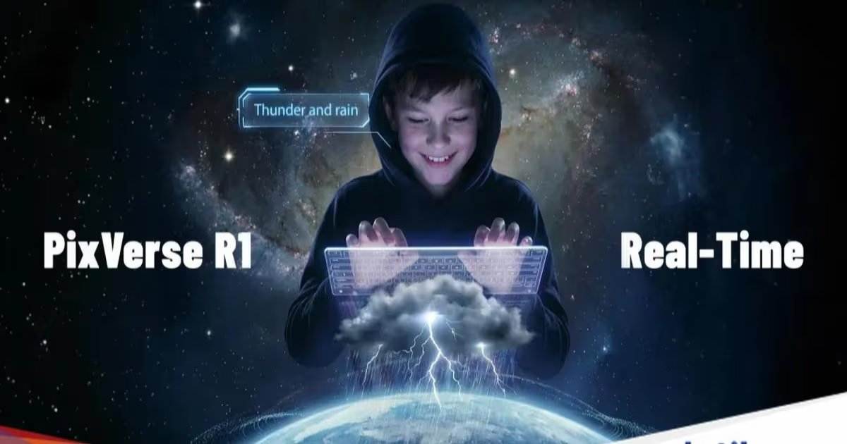 PixVerse R1界面展示实时互动AI视频