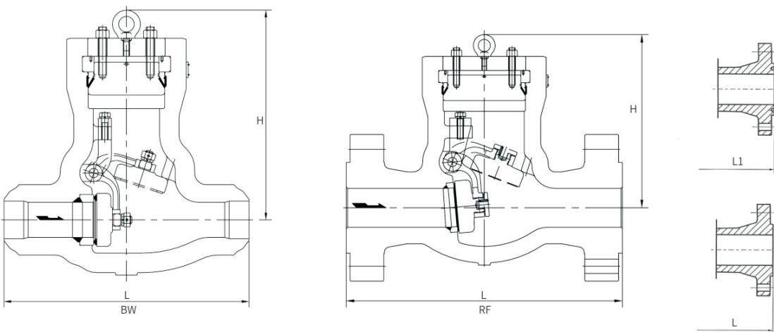 PRESSURE SEAL SWING CHECK VALVE