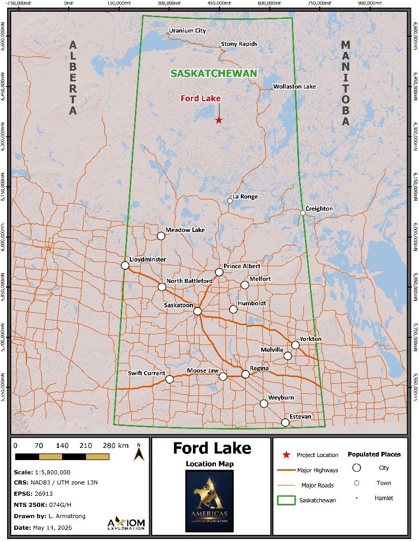 Abbildung 1: Lage des Ford Lake Projektgeländes