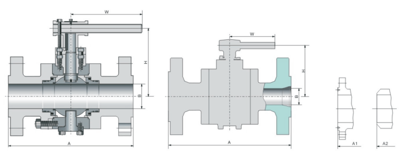 THREE PIECE FORGED STEEL TRUNNION MOUNTED BALL VALVE