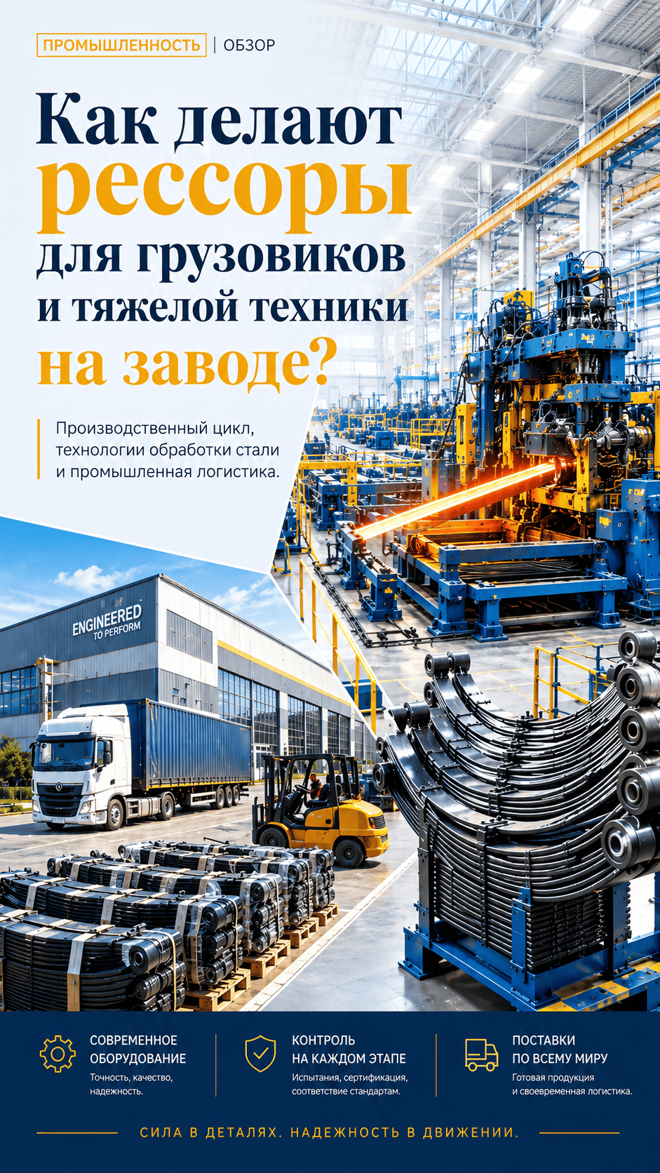 Как делают рессоры для грузовиков и тяжелой техники на заводе