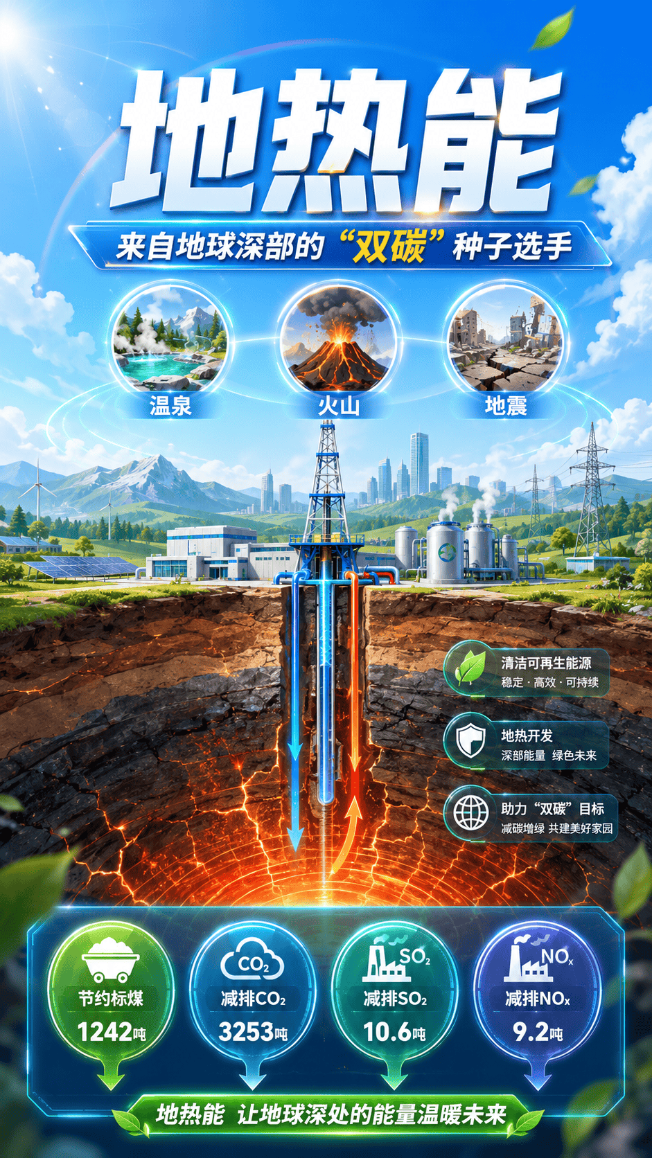 【快普研究所】地热能——来自地球深部的“双碳”种子选手#科普#地热能