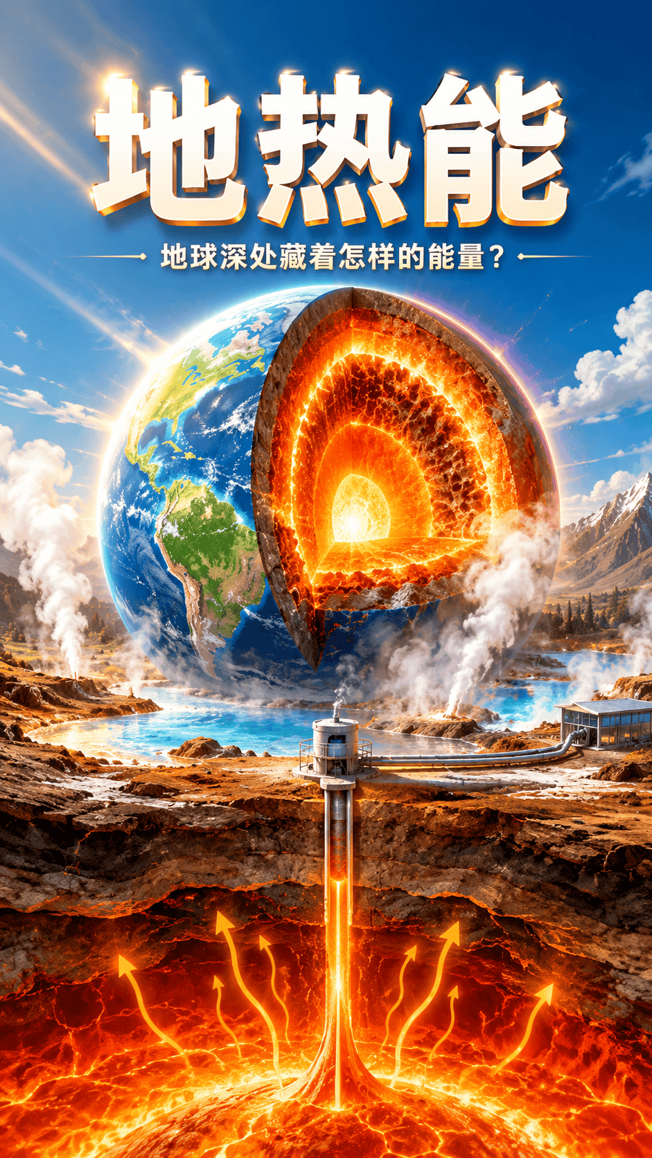 地热能：地球内的隐秘热宝 #地热能 #地球
