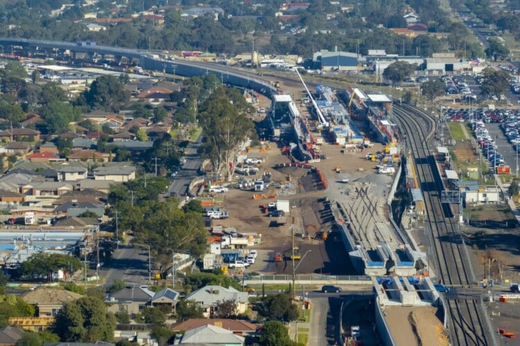 Train stabling yard works advance