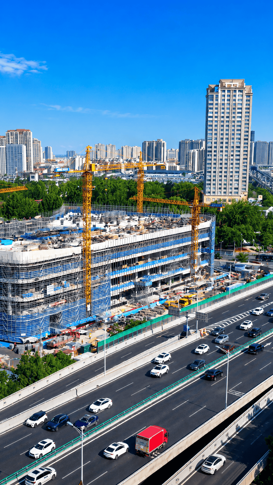 “轨道+商业+办公”复合型城市综合体！济南首座京东MALL商业裙房主体结构封顶#工程建设 #山东dou知道 @中国能建安徽电建二公司