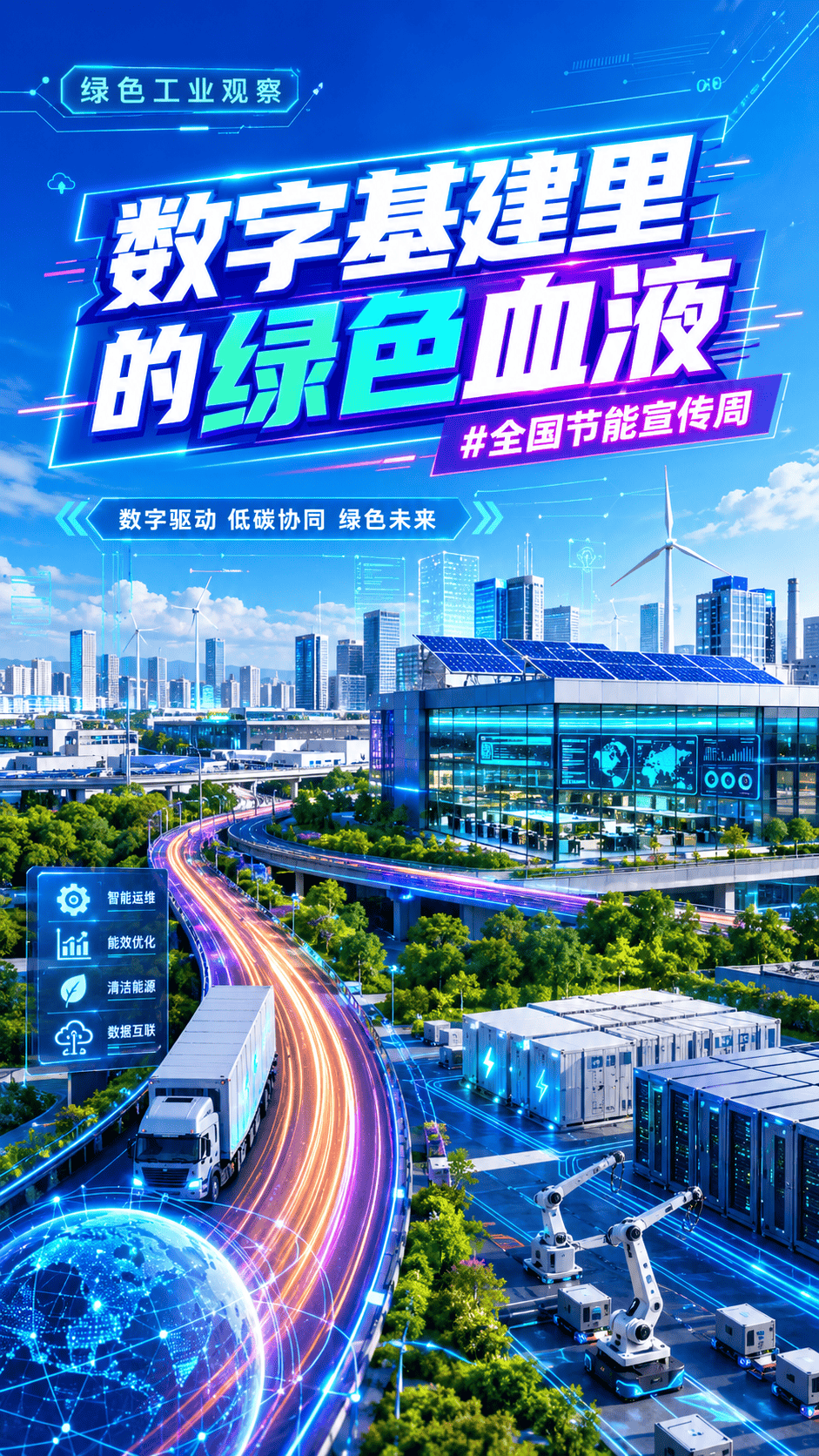 数字基建里的绿色血液 #全国节能宣传周