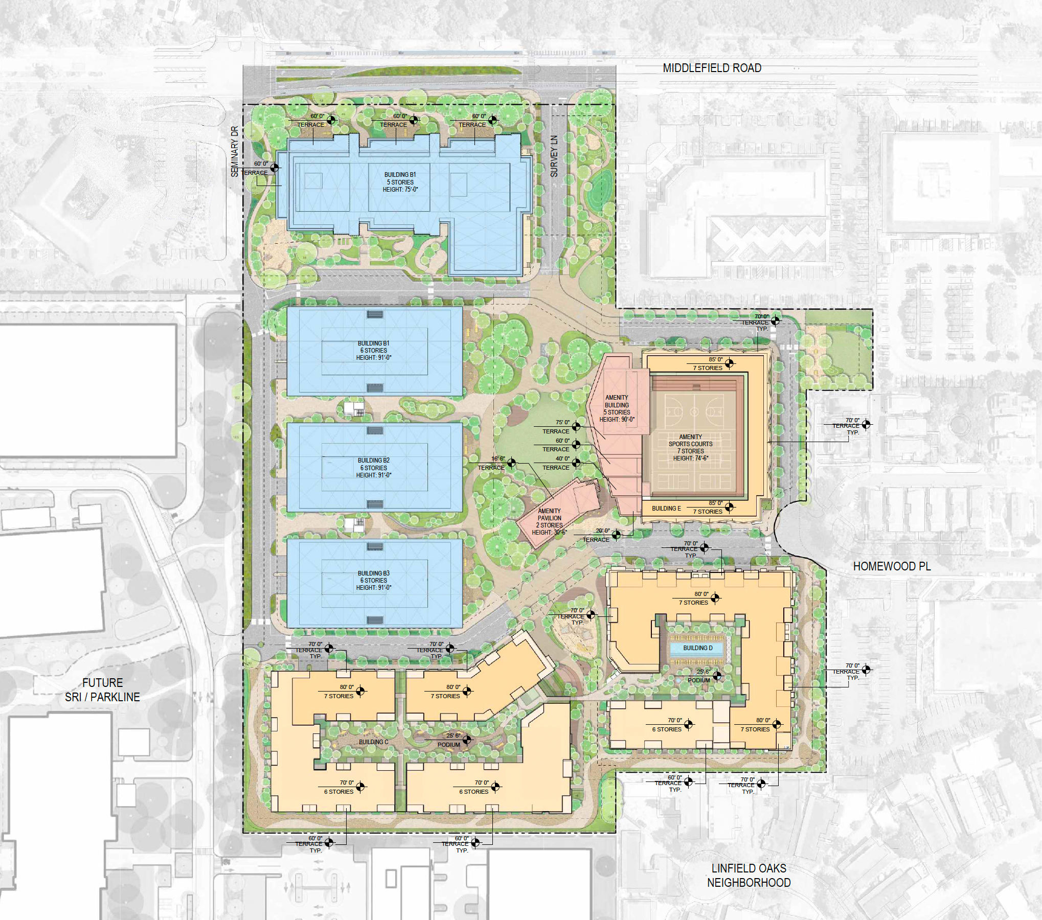 Lageplan 345 Middlefield Road, erstellt von Gensler
