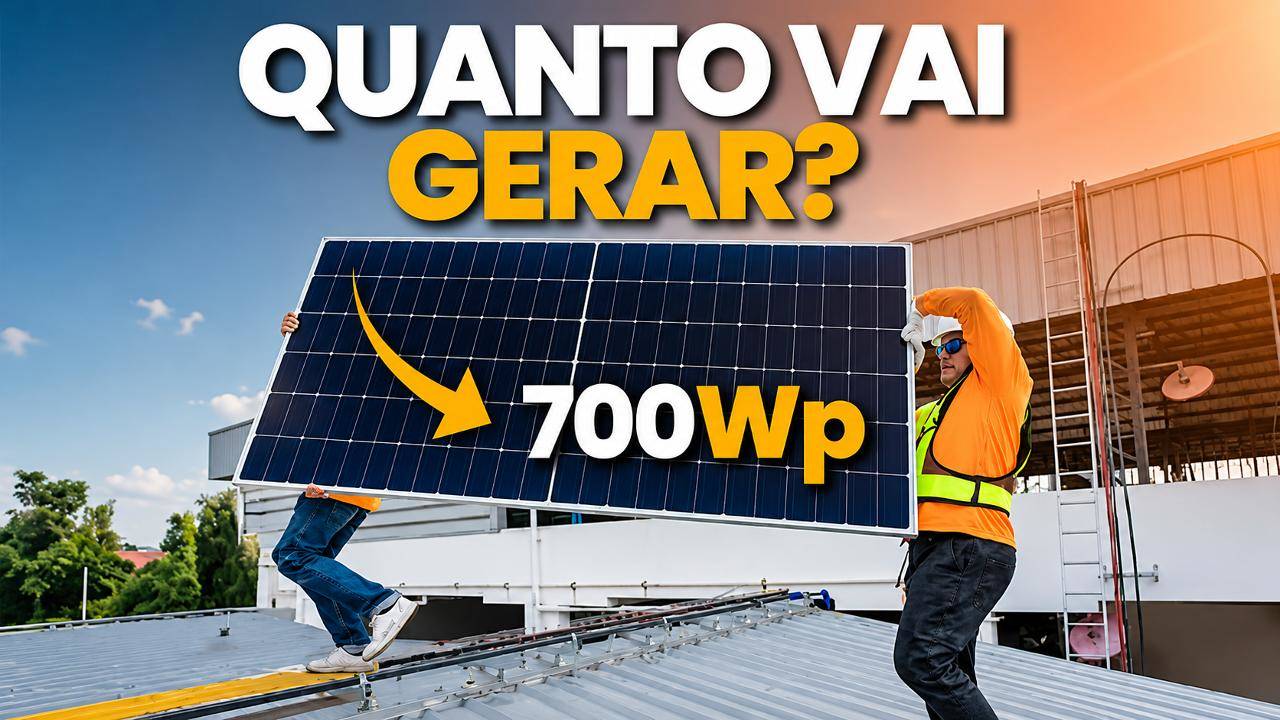Quanto uma PLACA SOLAR de 700W pode gerar por dia？