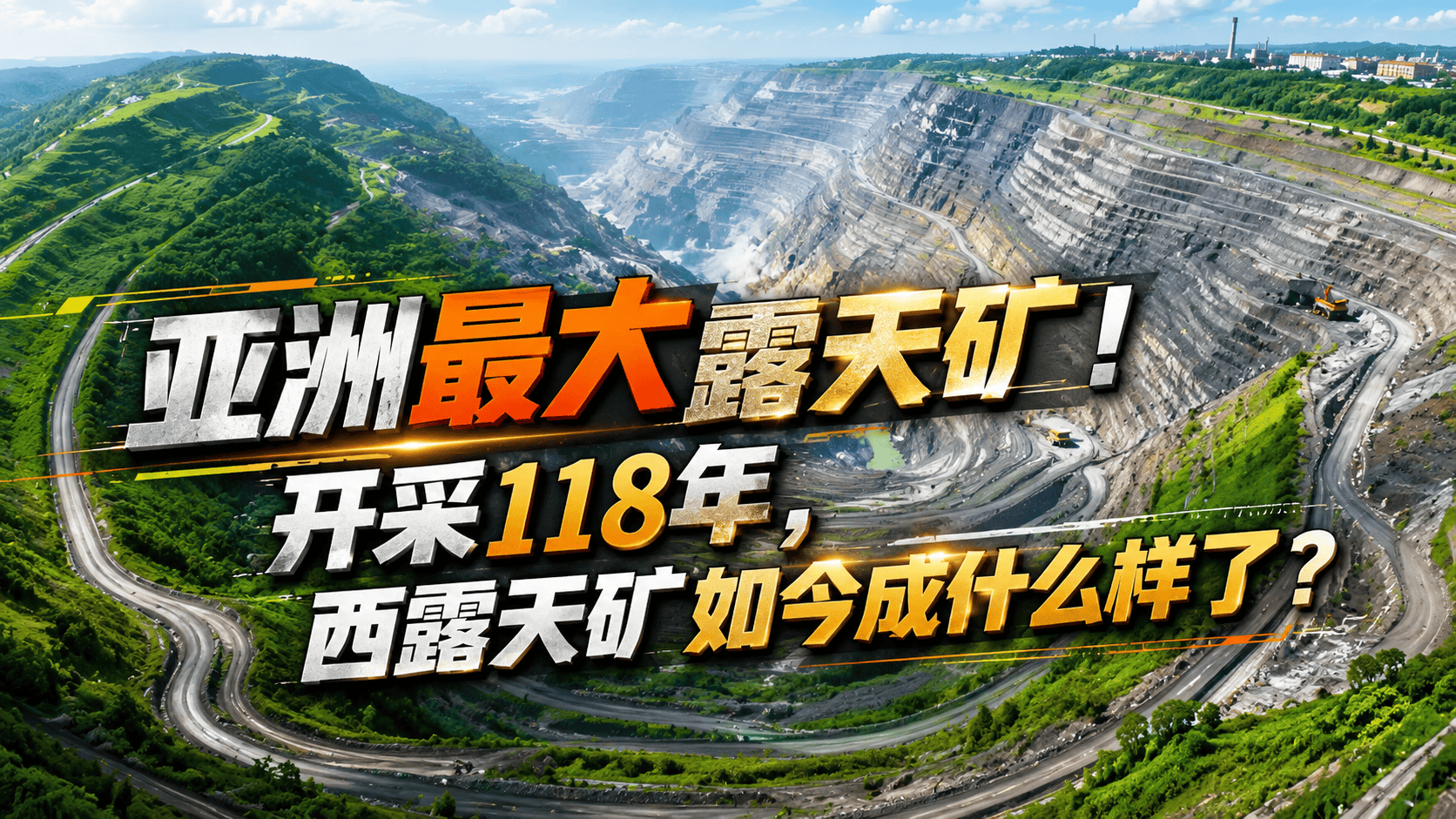 亚洲最大露天矿！开采118年，西露天矿如今成什么样了？#西露天矿 #矿产资源 #百科常识 #知识科普