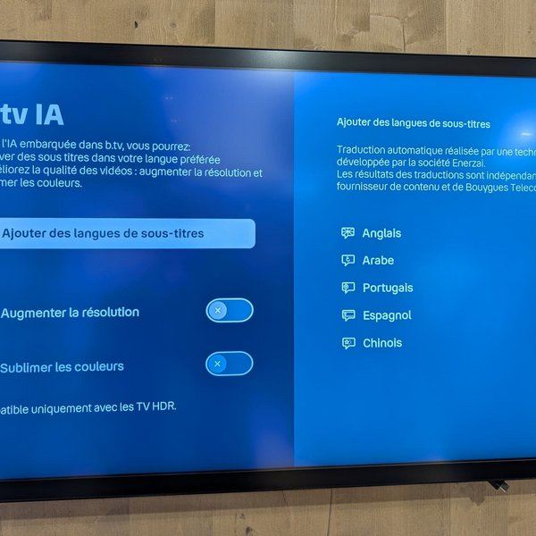 Interfaz del servicio b.tv IA