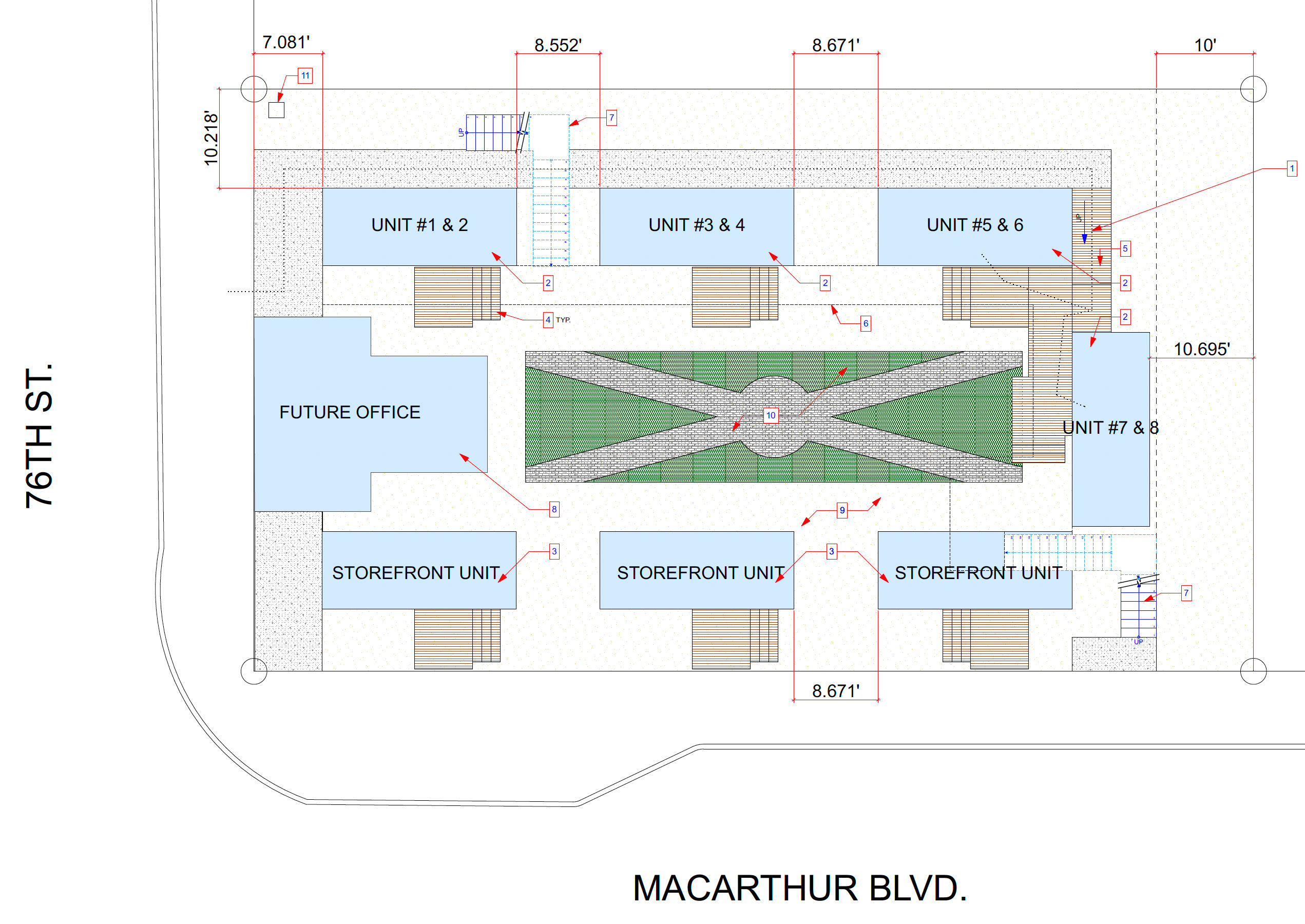 Lageplan der MacArthur Boulevard 7600