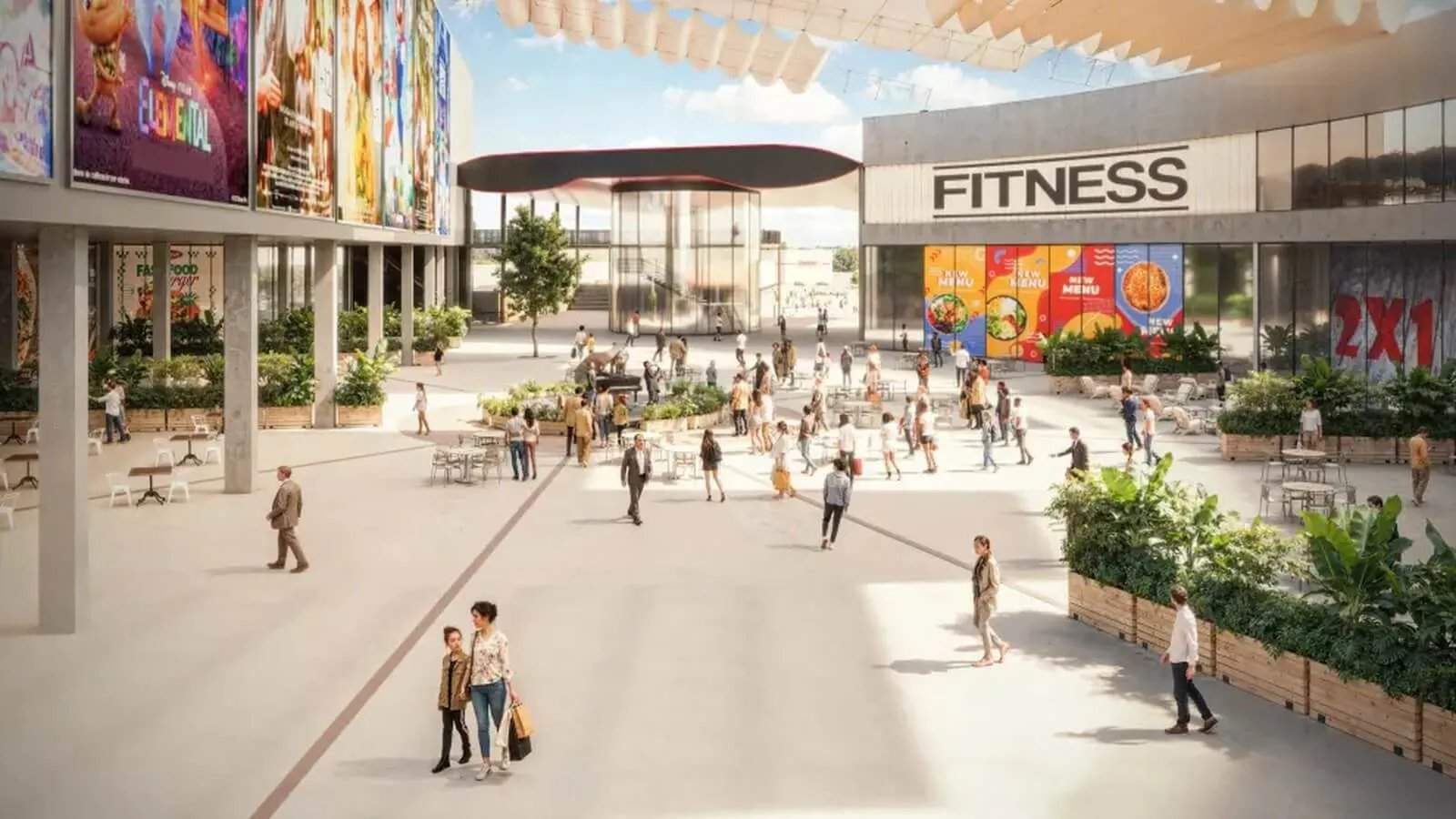 萨拉戈萨Plaza Park规划中的开阔空间