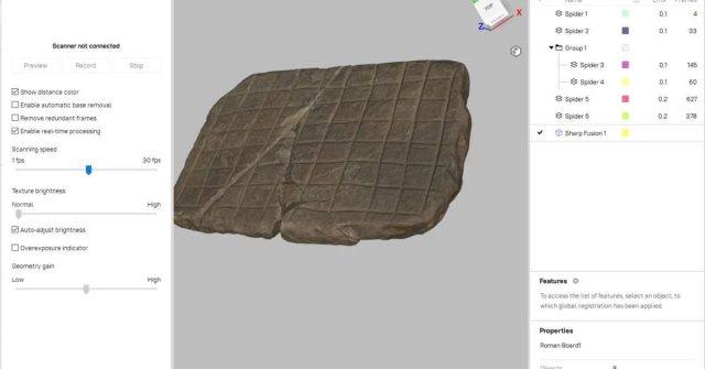 Universität Newcastle und Vindolanda fertigen mit 3D-Scan römisches Spielbrett nach