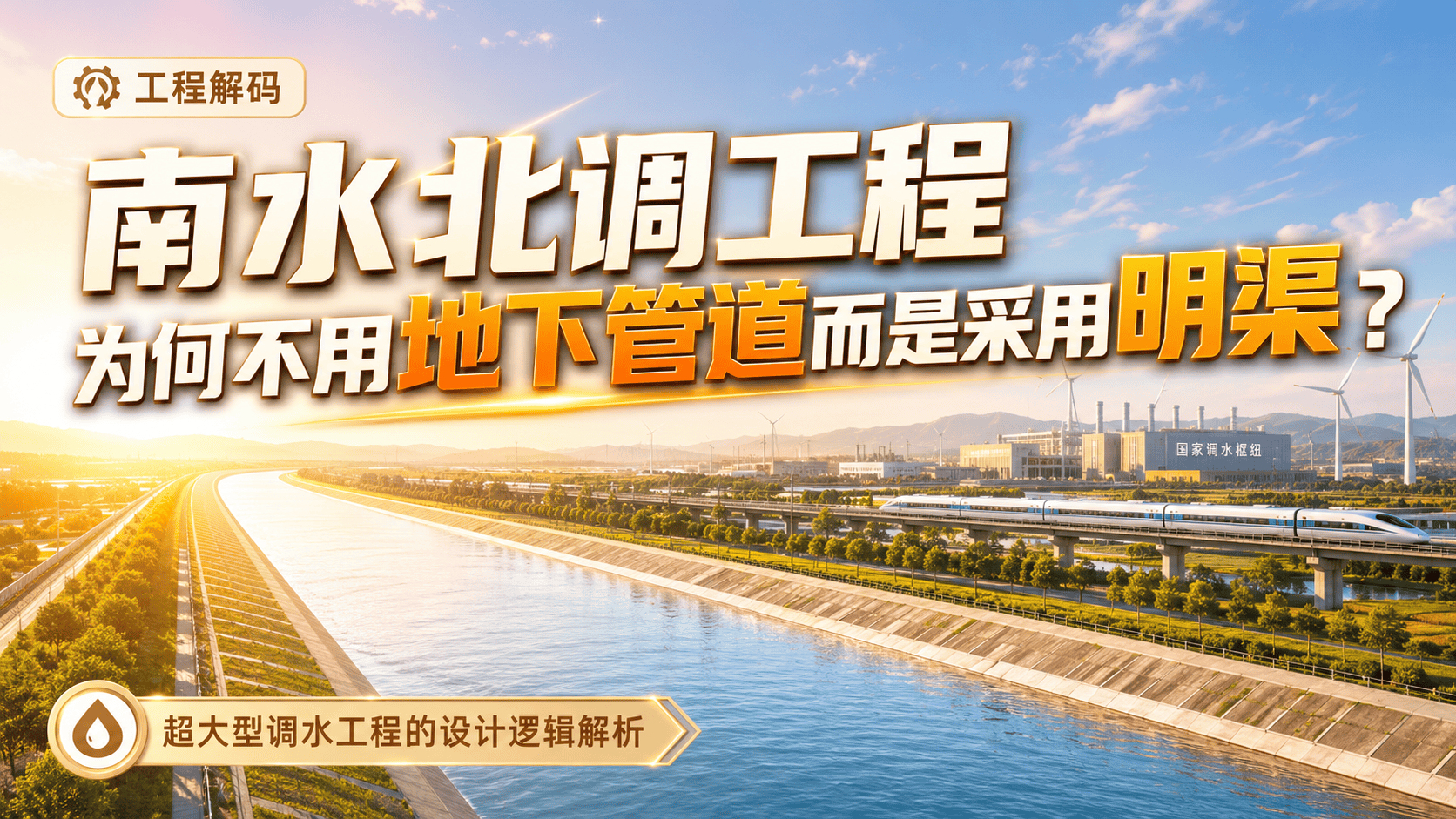 南水北调工程，为何不用地下管道而是采用明渠？ #抖音精选#硬核深度计划#青年创作者成长计划#大国重器#大国博弈