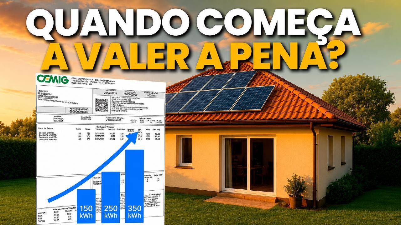 ENERGIA SOLAR： a partir de quantos kWh vale a pena instalar？