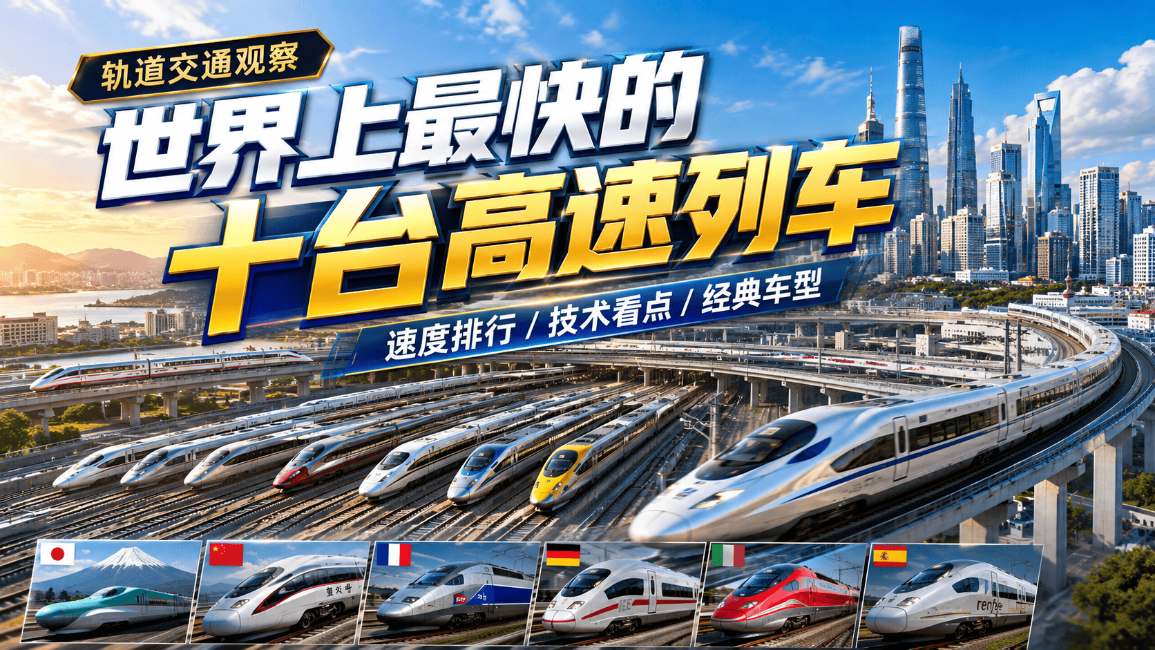 世界上最快的十台高速列车#中国军工的崛起之路 #什么是大基建 #大国重器中国崛起 #列车 #高速列车