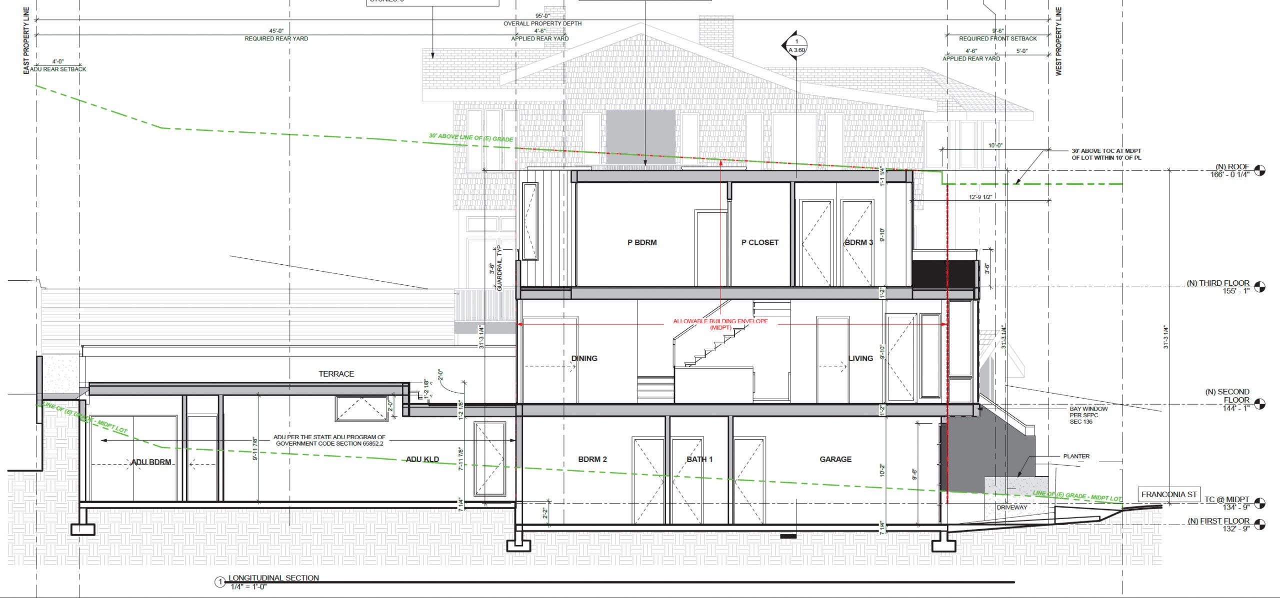 107 Franconia Street vertical cross section, illustration by Winder Gibson Architects