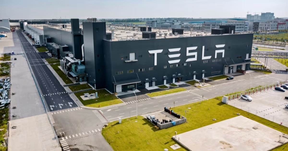 特斯拉上海超级工厂的示意图片