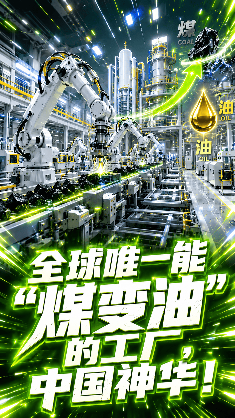 全球唯一能“煤变油”的工厂，中国神华！#煤化工 #中国神华 #煤制油 #塑料原料 #行业干货