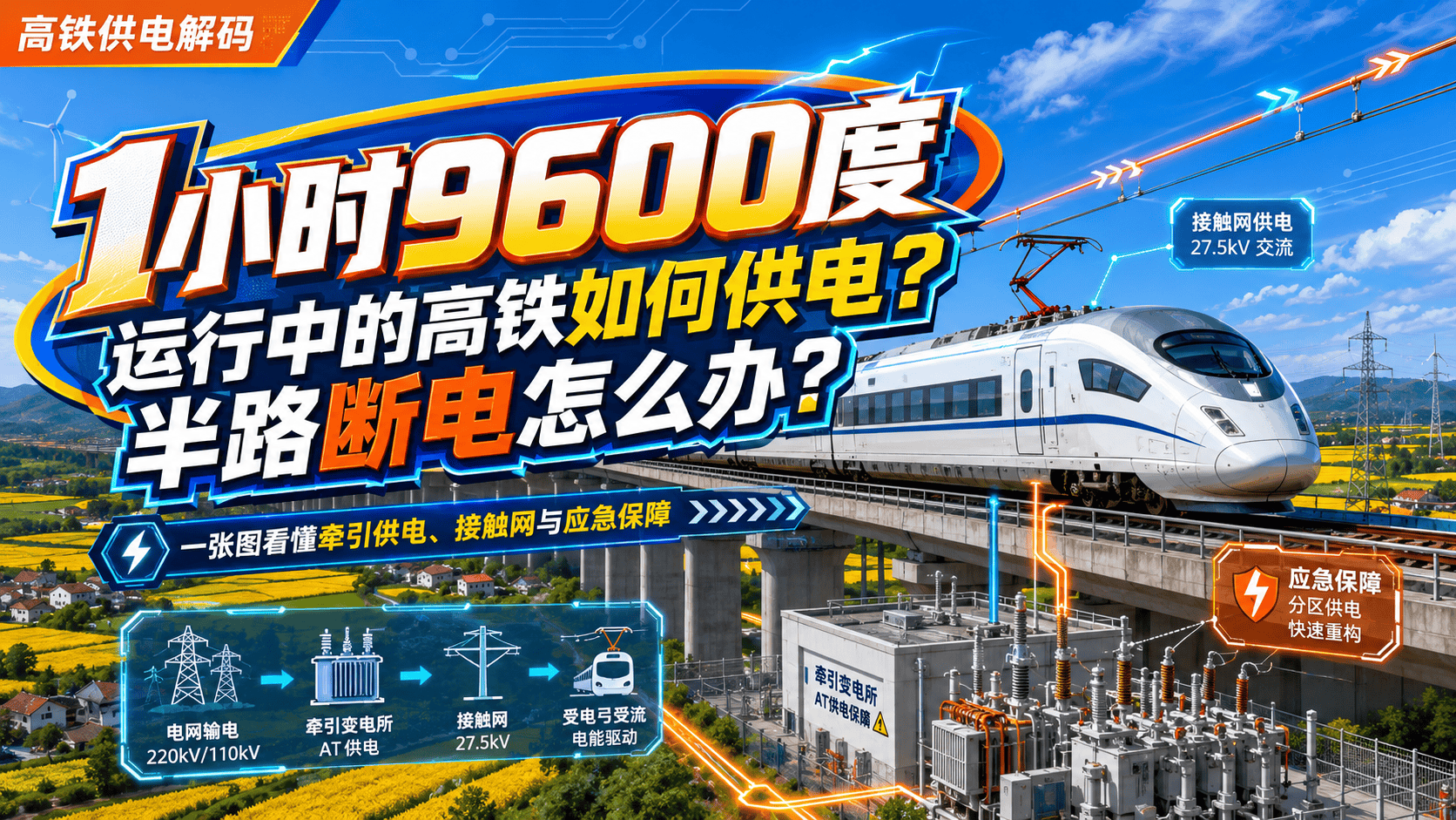 1小时9600度，运行中的高铁如何供电？半路断电怎么办？  #抖音精选#硬核深度计划#青年创作者成长计划#大国重器#大国博弈