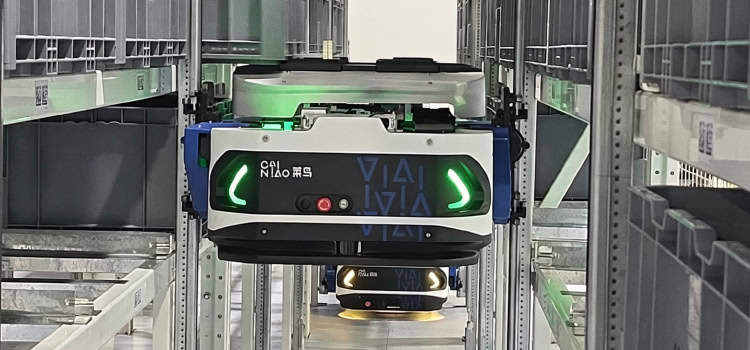 Cainiaos neuer Regalroboter ZeeBot.