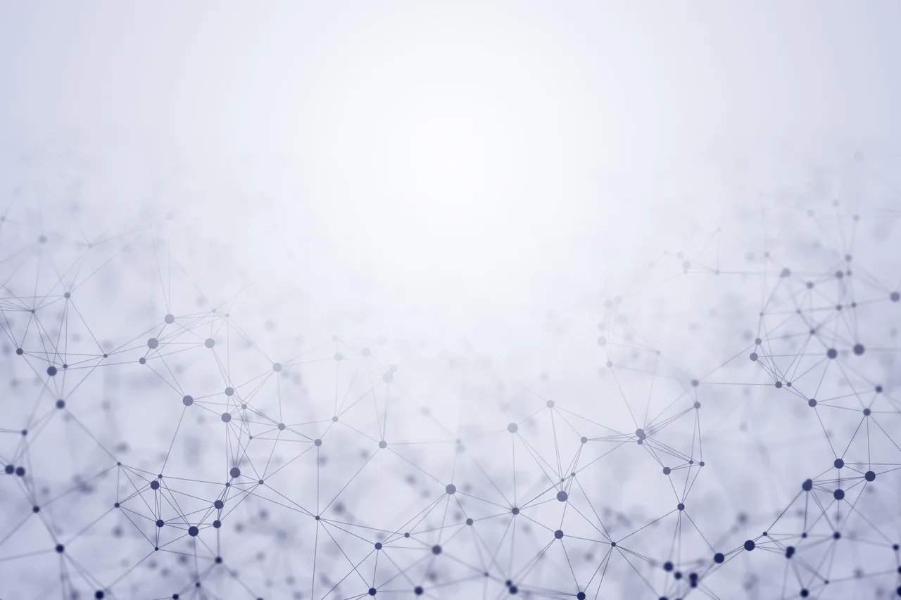 Abstract technology background for IoT communication with particle connections