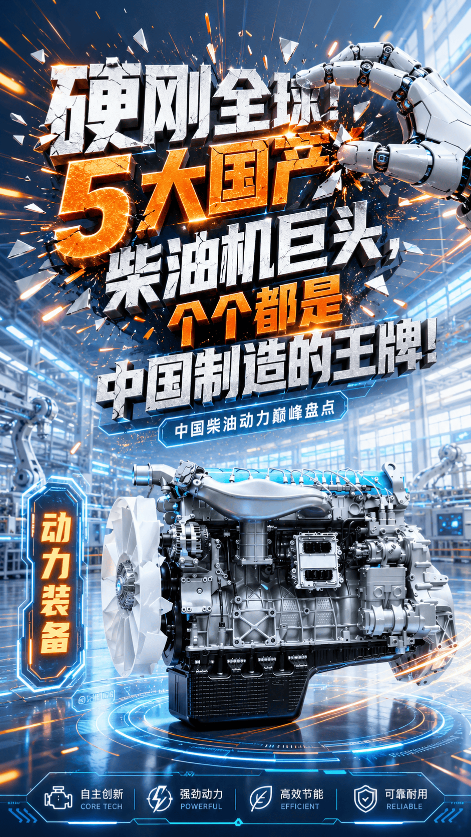 硬刚全球！5大国产柴油机巨头，个个都是中国制造的王牌！#柴油机 #工业动力 #机械设备 #硬核科普 #创作者扶持计划