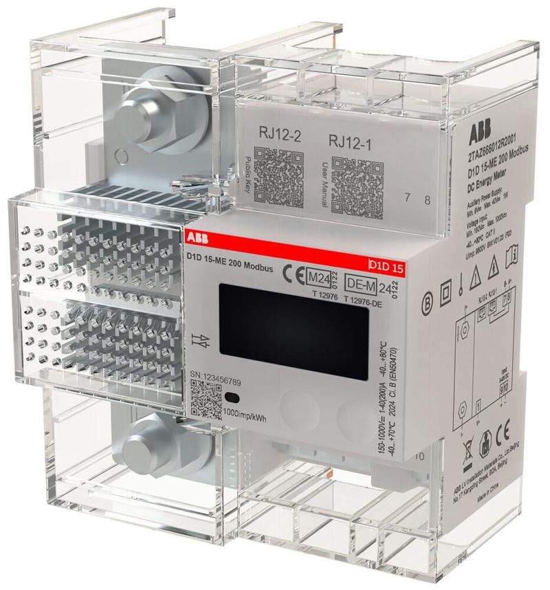 يوفر عداد D1D 15–ME أمانًا في الفوترة في مجال التيار المستمر. (مصدر الصورة: ABB AG)