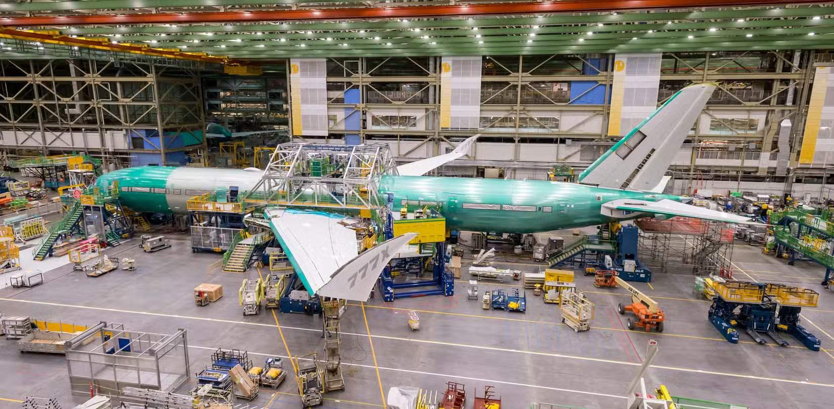 The first 777X aircraft has been assembled.