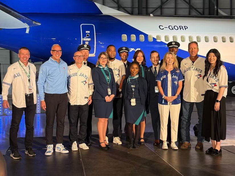 Презентация ливреи WestJet 737 в стиле Blue Jays