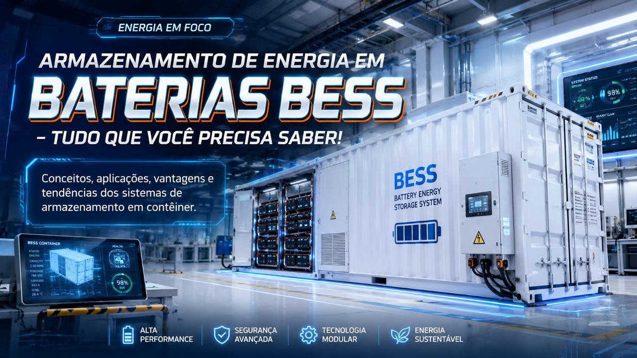 Armazenamento de energia em BATERIAS BESS - Tudo que você precisa saber!
