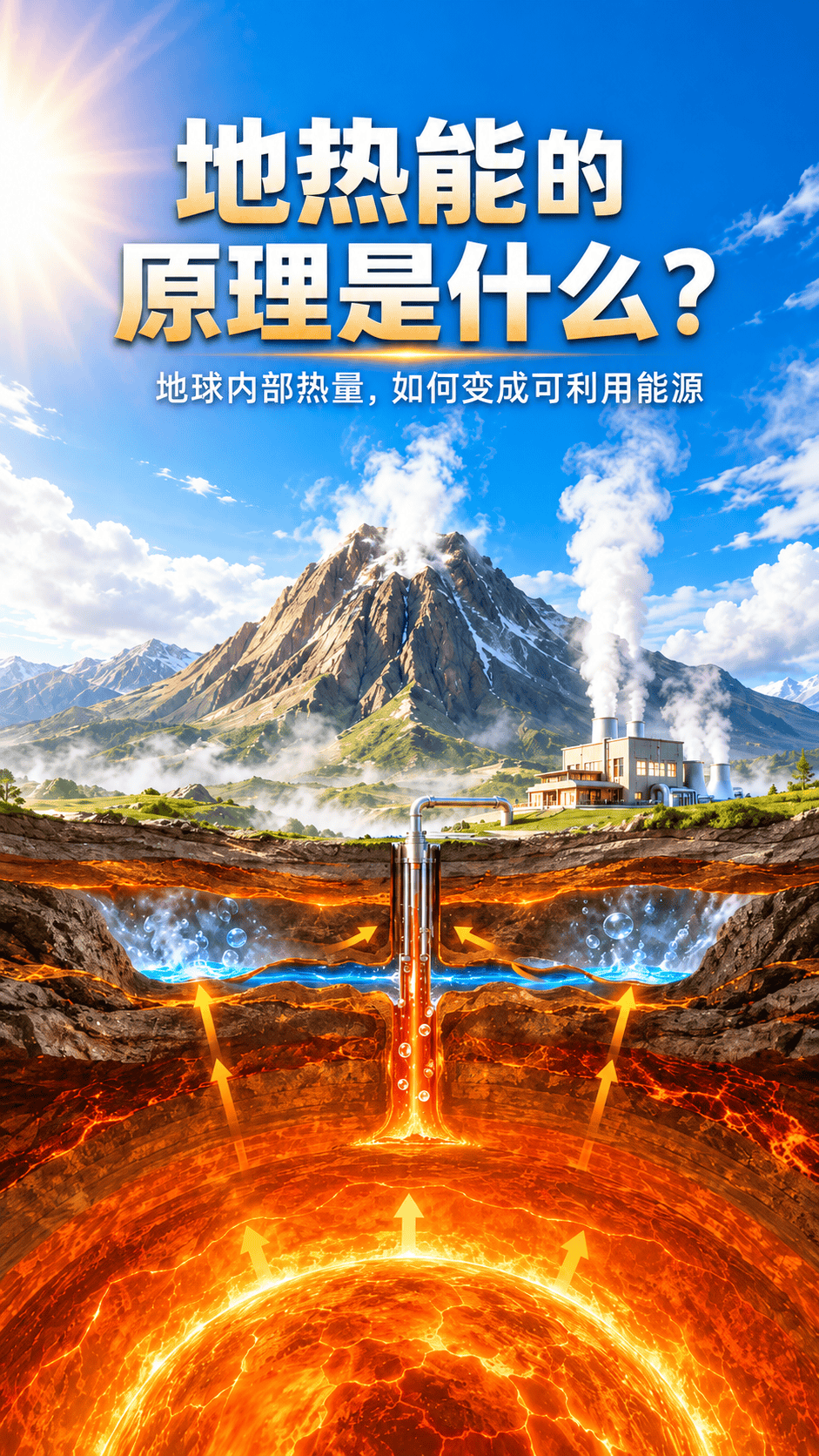 地热能的原理是什么？#新能源 #清洁能源 #地热能 #科普