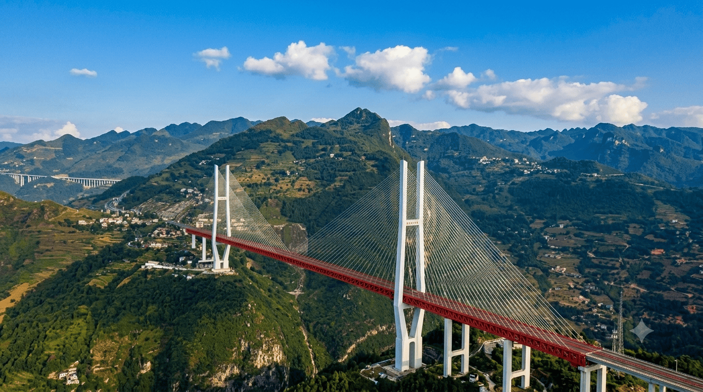 世界最高桥：云层之上的中国基建，看完腿软#科普 #探索发现 #北盘江大桥 #贵州省 #涨知识