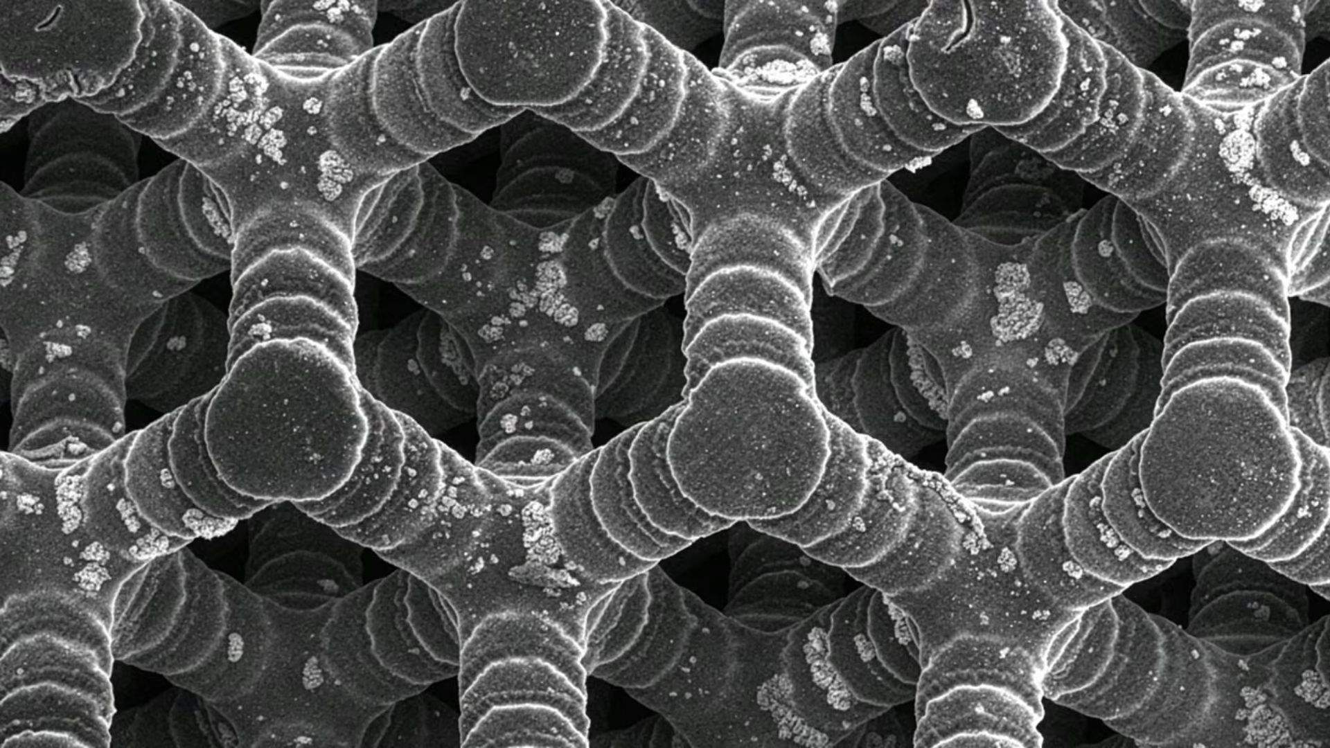 Um cátodo de bateria de íon-lítio com estrutura 3D desenvolvido por Julia R. Greer e membros de seu laboratório.