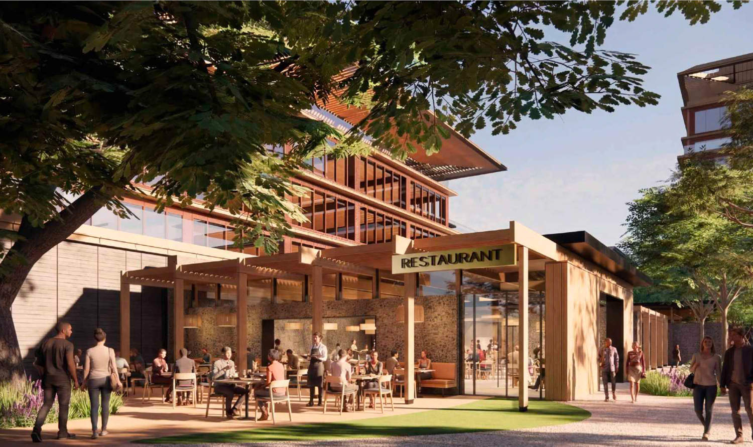 Village commercial de Parkline, rendu SOM