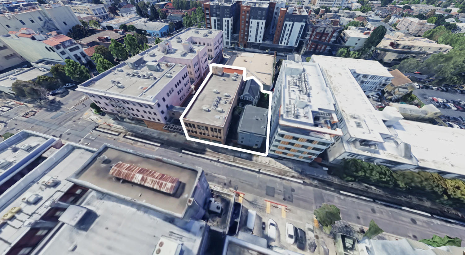 2036 Bancroft Way, Bild von Google Satellite