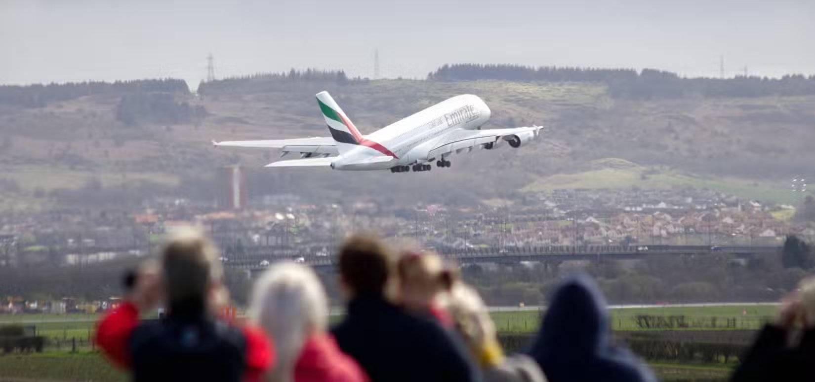 A380 d’Emirates à Glasgow