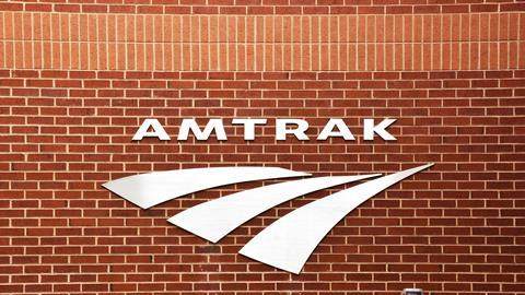 美铁（Amtrak）标志,卡里,北卡罗来纳州,火车站,美国,5月16日,