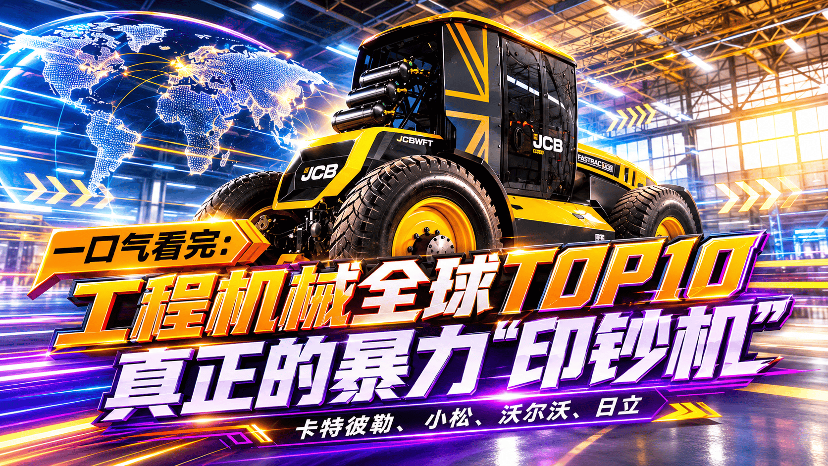 一口气看完:工程机械全球top10,真正的暴力“印钞机”#工业 #工程机械 #科普 #青年创作者成长计划 卡特彼勒、小松、沃尔沃、日立