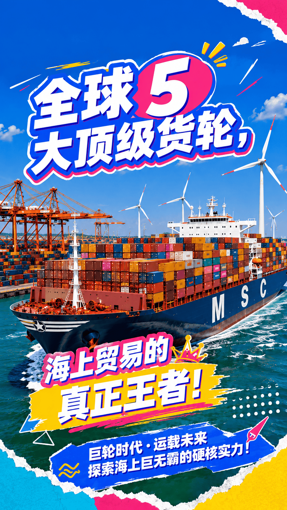全球5大顶级货轮，海上贸易的真正王者！#轮船 #邮轮 #科普 #青年创作者扶持计划 #创作者扶持计划