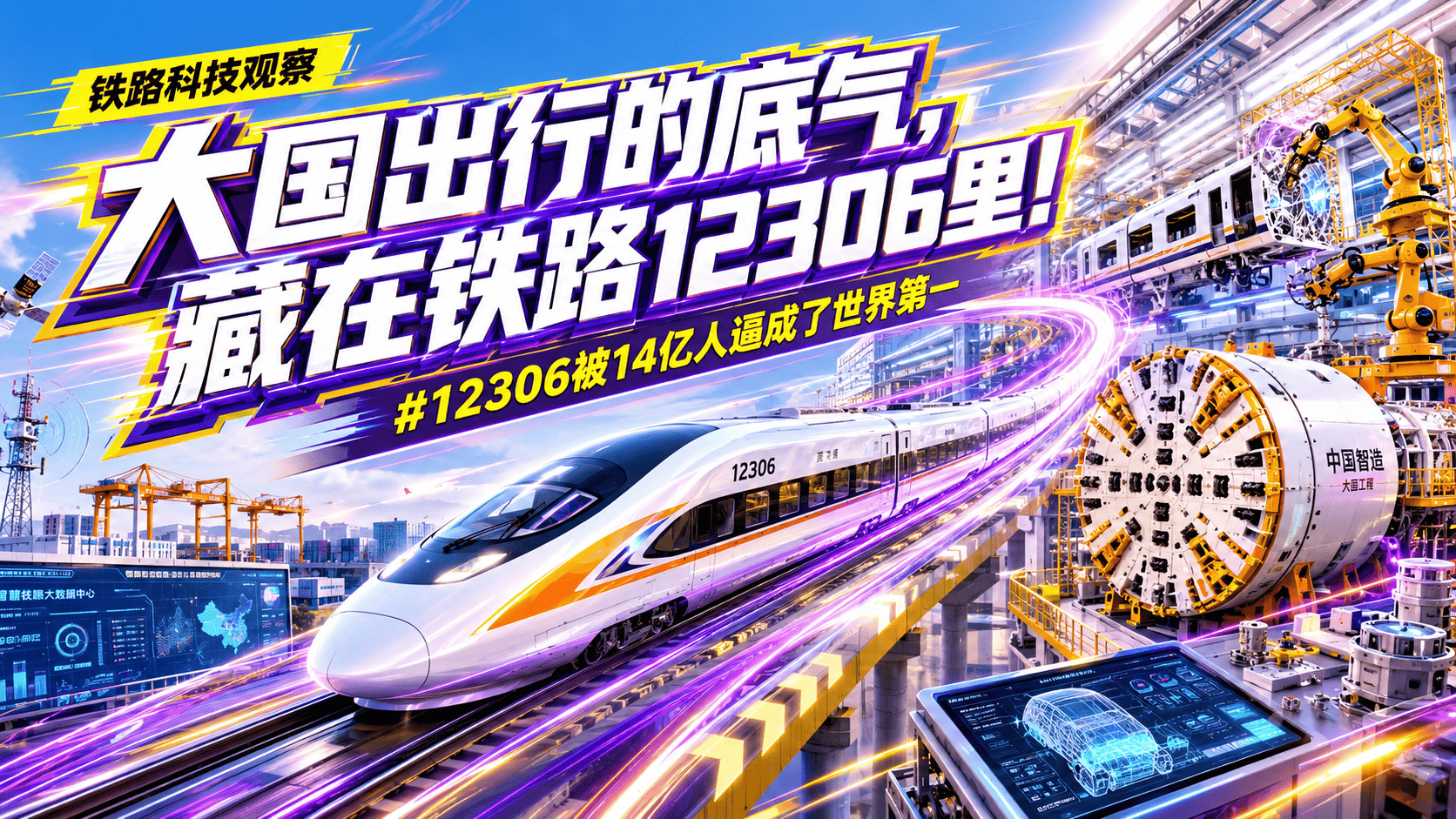 大国出行的底气，藏在铁路12306里！#12306被14亿人逼成了世界第一 @湖南卫视 播出 #爱了中国式现代化