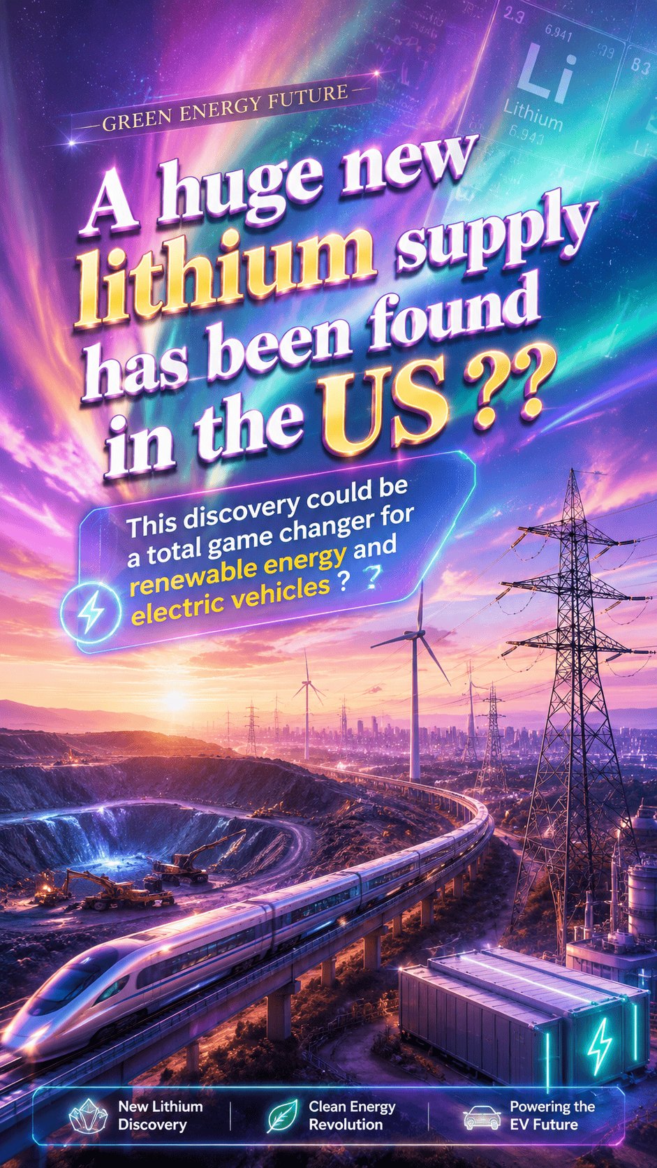 A huge new lithium supply has been found in the US ?? This discovery could be a total game changer f
