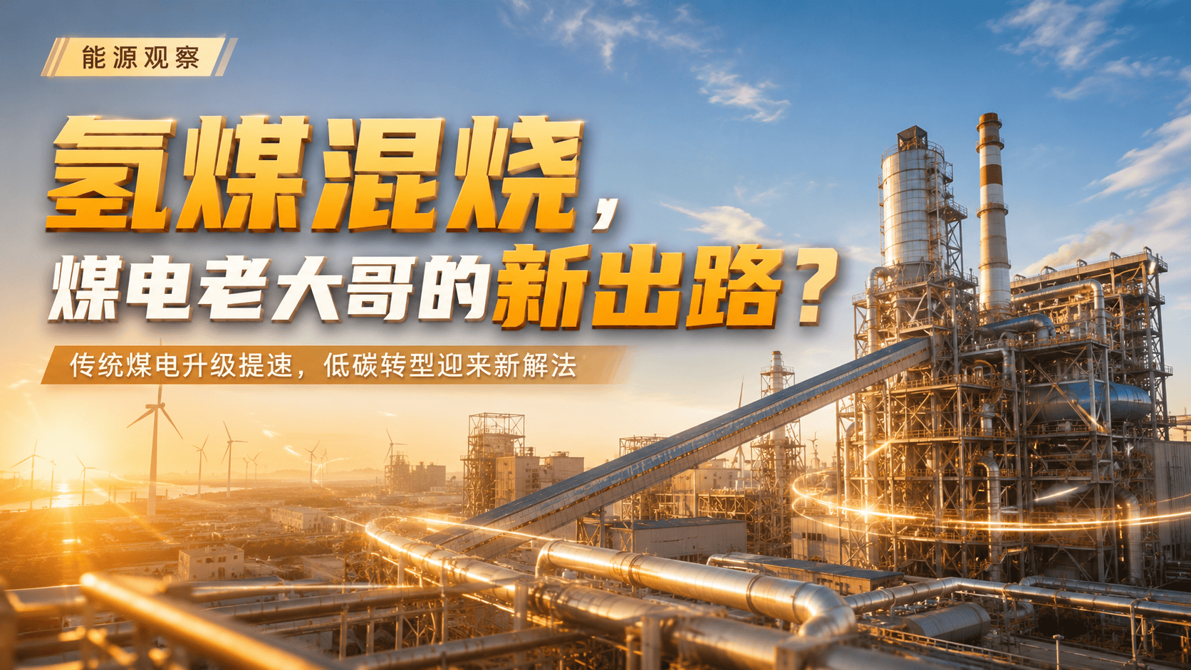氢煤混烧，煤电老大哥的新出路？#氢 #煤电 #燃起来了大国重器