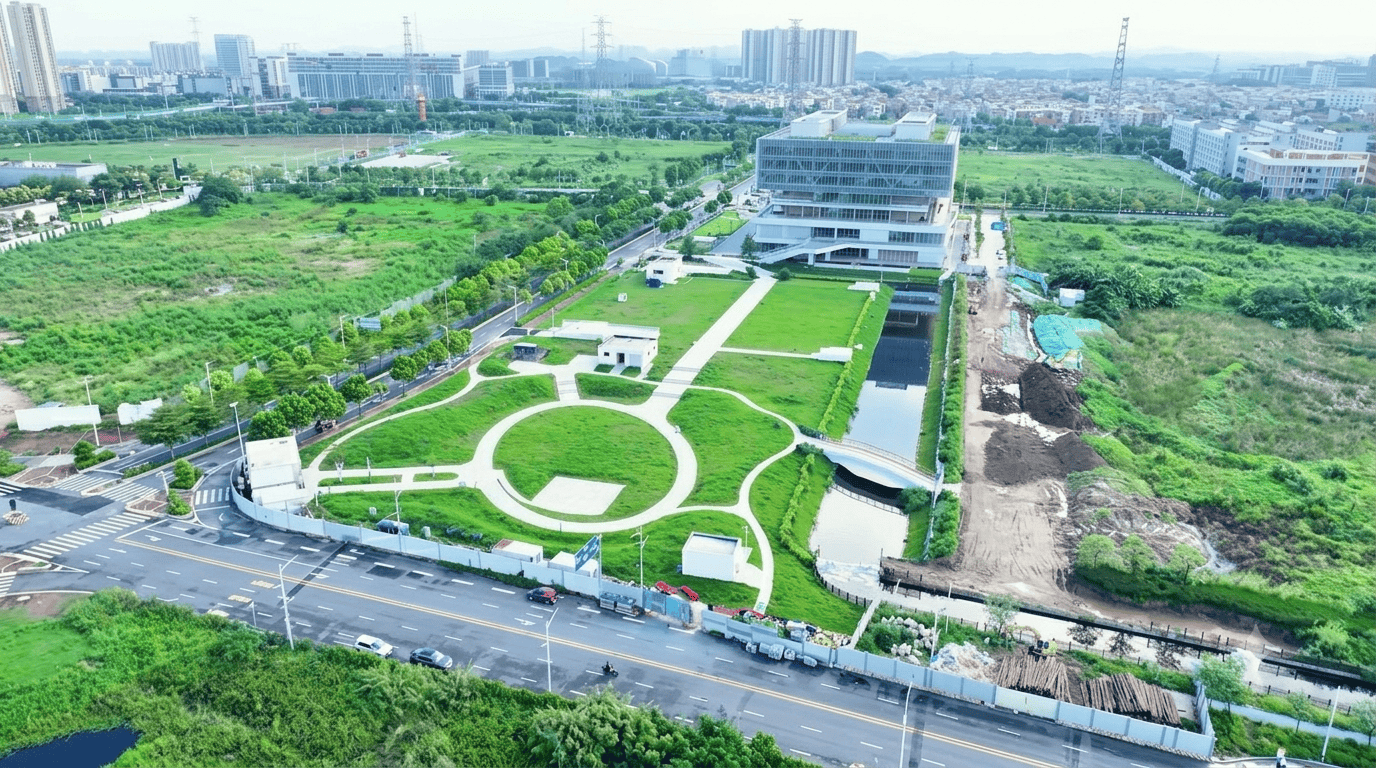 广东顺德高新区商业休闲公园完工，2万平米城市公共空间助力区域品质升级！（来源：中交路建）