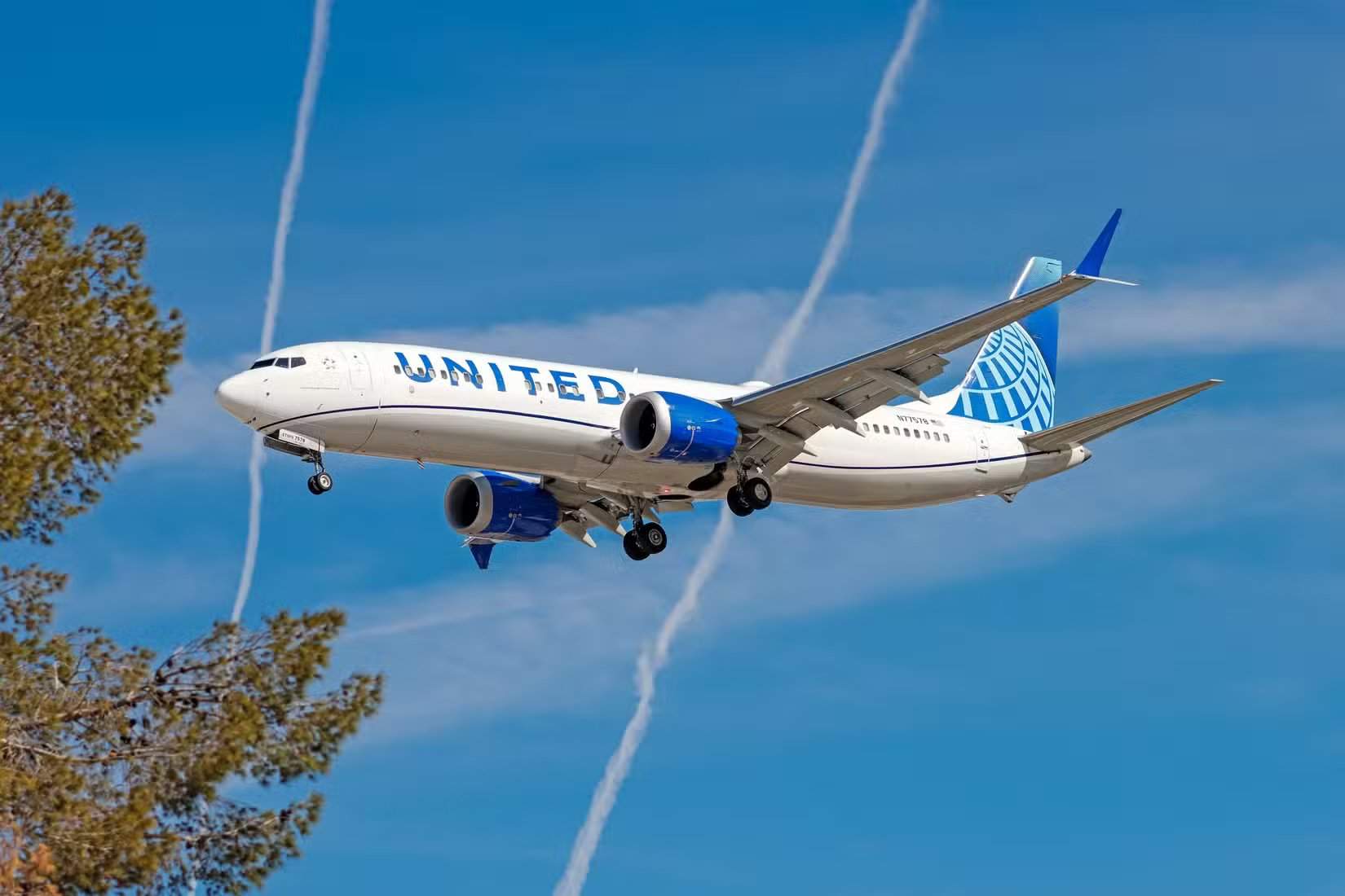 Eine von United Airlines betriebene Boeing 737 MAX 9 mit dem Flugzeugcode B39M