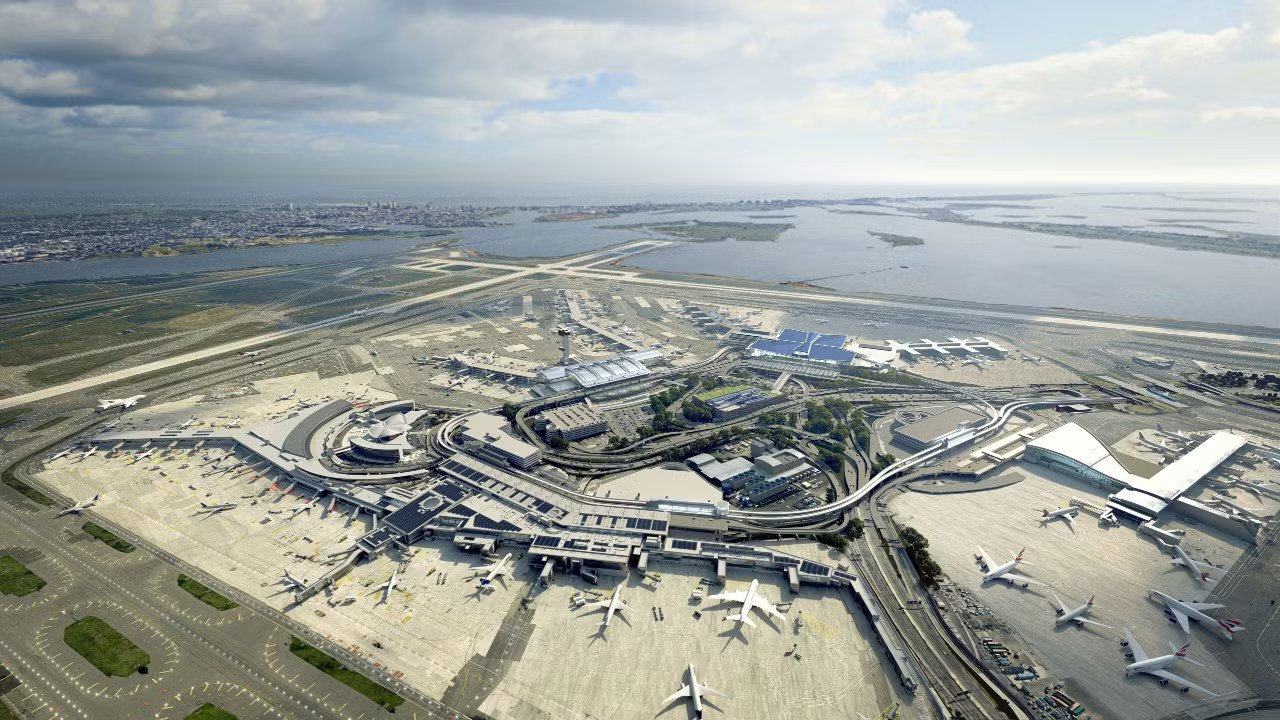 Construcción y modernización del aeropuerto JFK.