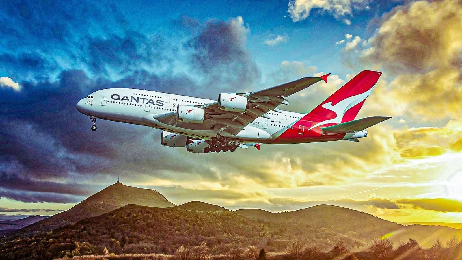 Vignette personnalisée de l'Airbus A380 de Qantas