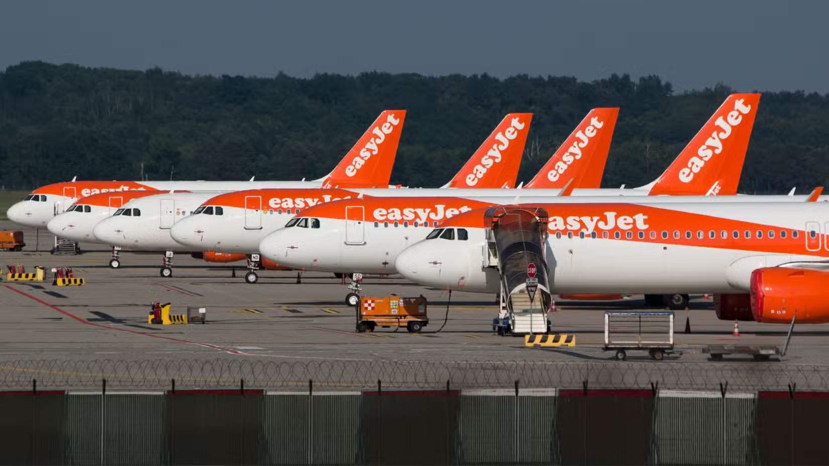 Un Airbus A320 d'easyJet à l'aéroport de Malpensa
