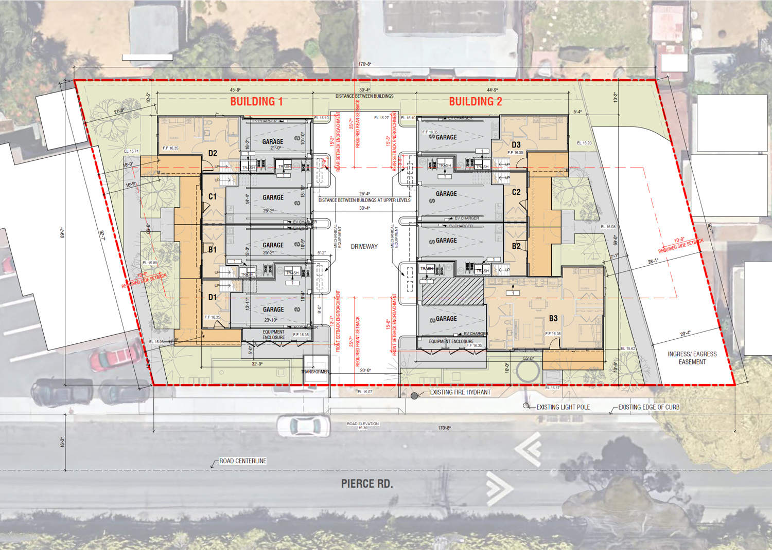 Laurel Landing site plan, diagram by TCA Architects